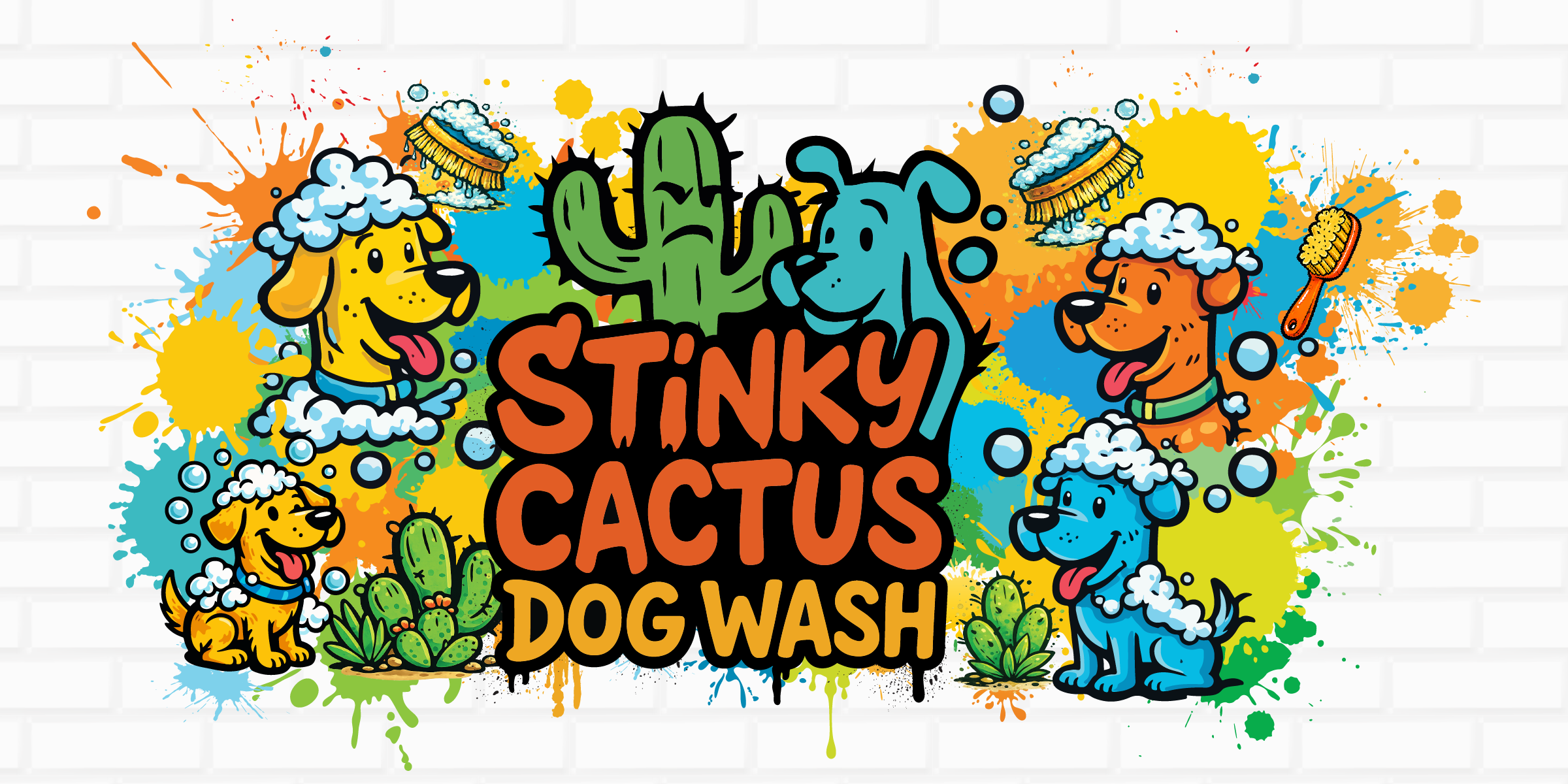 Stinky Cactus Dog Wash hero artwork