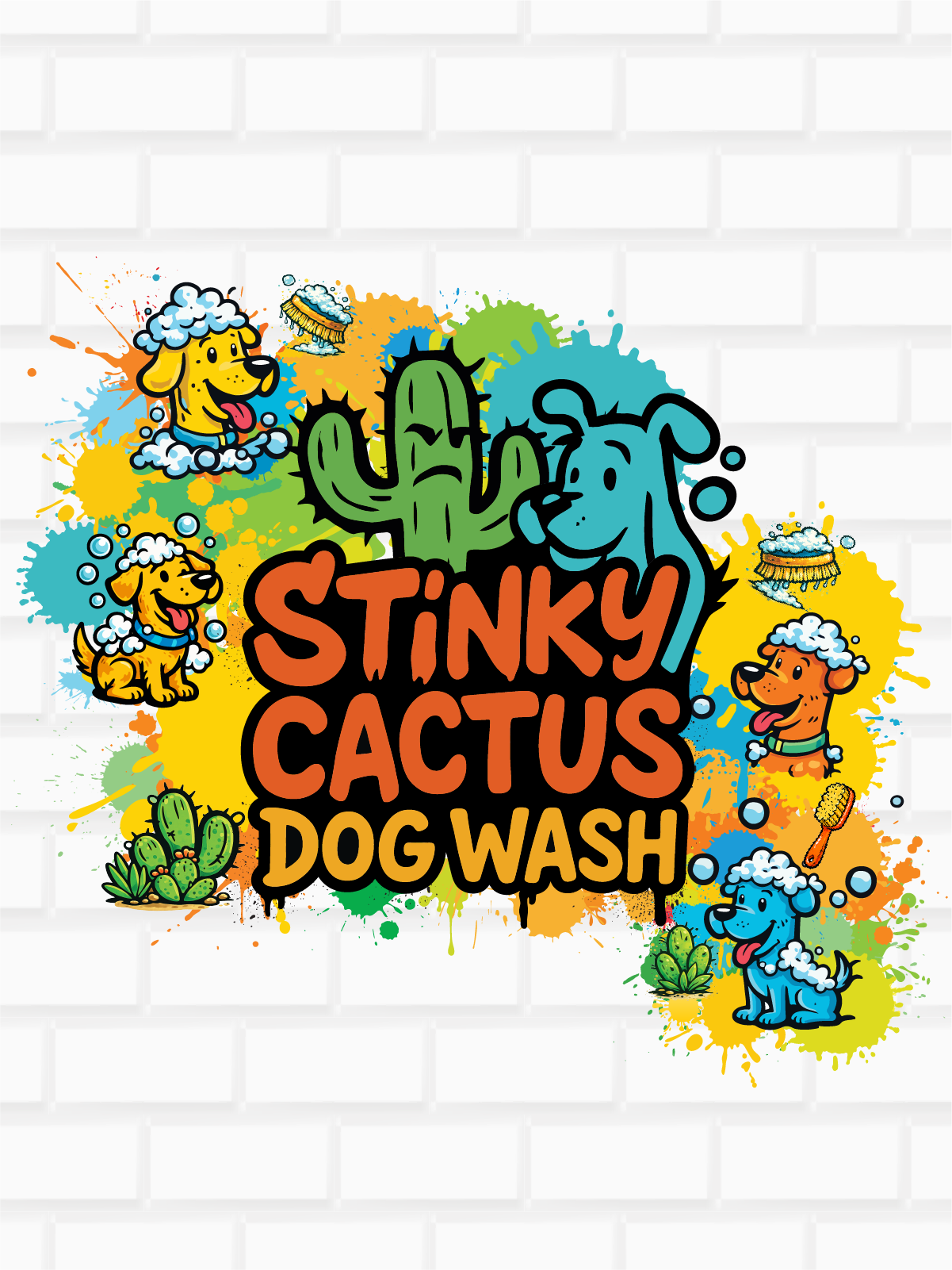 Stinky Cactus Dog Wash hero artwork